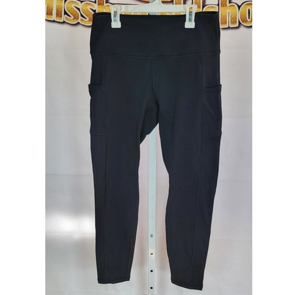 Luga Black Workout Stretch Yoga Leggings Size L